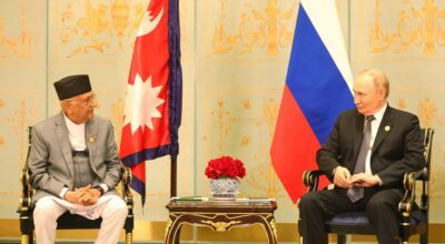 प्रधानमन्त्री ओली र रुसी महासङ्घका राष्ट्रपति पुटिनबीच भेटवार्ता