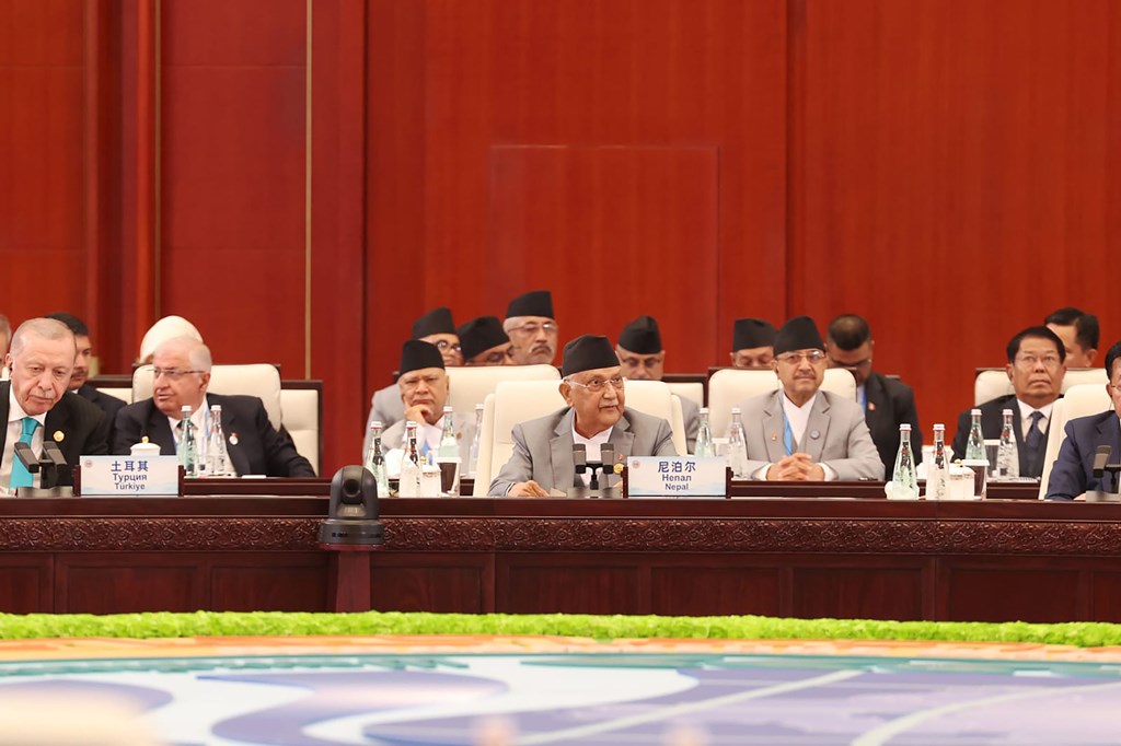 प्रधानमन्त्री ओलीबाट शाङ्घाइ शिखर सम्मेलनलाई सम्बोधन