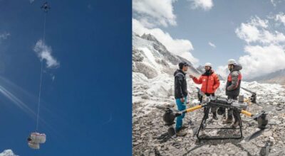 सगरमाथाको फोहर सङ्कलनमा ड्रोनको प्रयोग