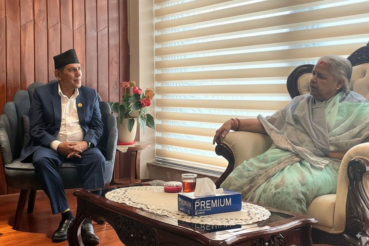 राष्ट्रियसभा अध्यक्ष दाहालले भेटे प्रधानमन्त्री कार्कीलाई