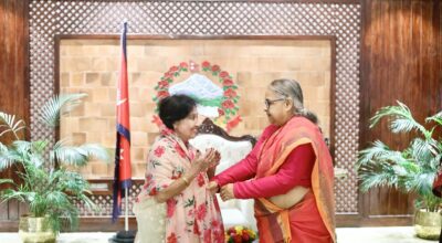 प्रधानमन्त्री कार्कीद्वारा समाजसेवी अञ्जली मास्केलाई सम्मान