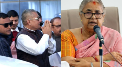 सिंहदरबारमा प्रधानमन्त्रीसँग दुर्गा प्रसाईंको वार्ता