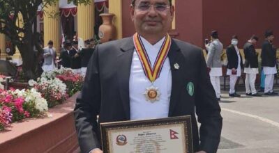 नबिल बैंकका सिइओ ढुङ्गाना ‘प्रबल जनसेवा श्री’ पदकबाट सम्मानित