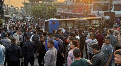 धरानमा बस दुर्घटना