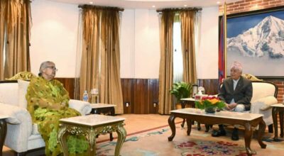 राष्ट्रपति पौडेल र प्रधानमन्त्री कार्कीबीच आधा घण्टा भेटवार्ता