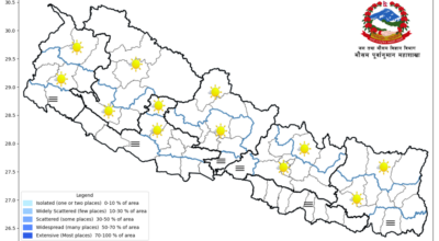 देशमा पश्चिमी वायुको आंशिक प्रभाव