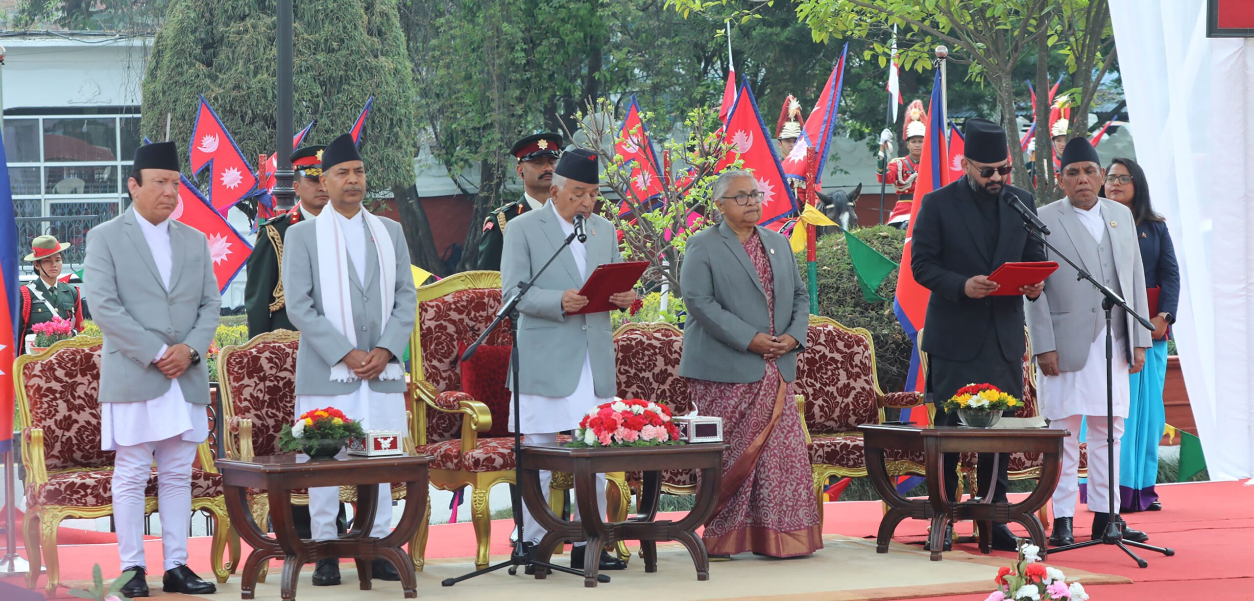 नवनियुक्त प्रधानमन्त्री बालेन शाहले लिए शपथ