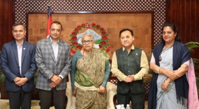 प्रधानमन्त्री कार्कीसँग कांग्रेस सभापति थापासहित पदाधिकारीको भेट