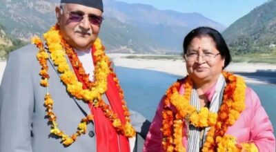 केपी ओली र राधिका शाक्य