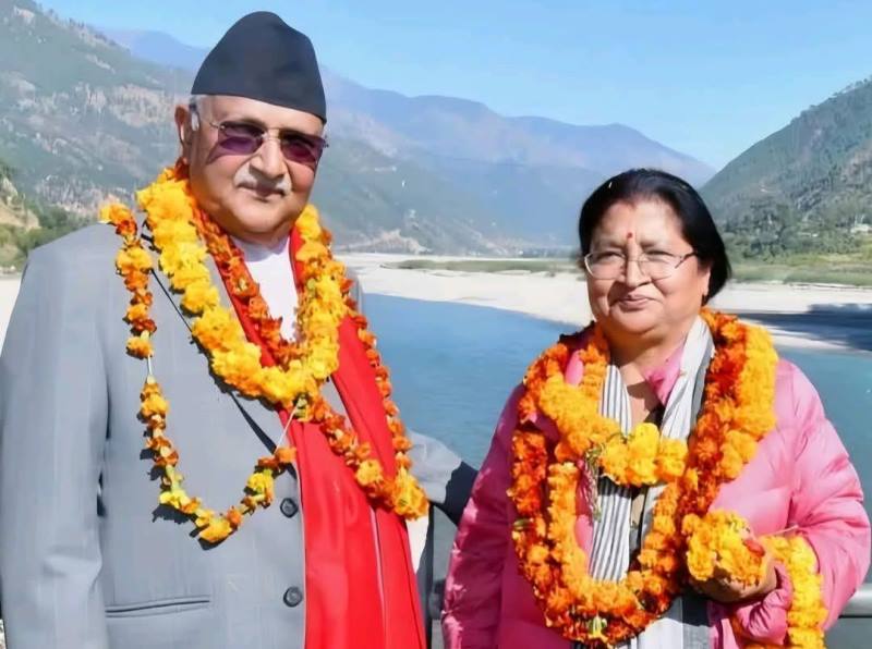 केपी ओली र राधिका शाक्य