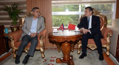 गृहमन्त्री अर्याल र चिनियाँ राजदूतबीच भेटवार्ता