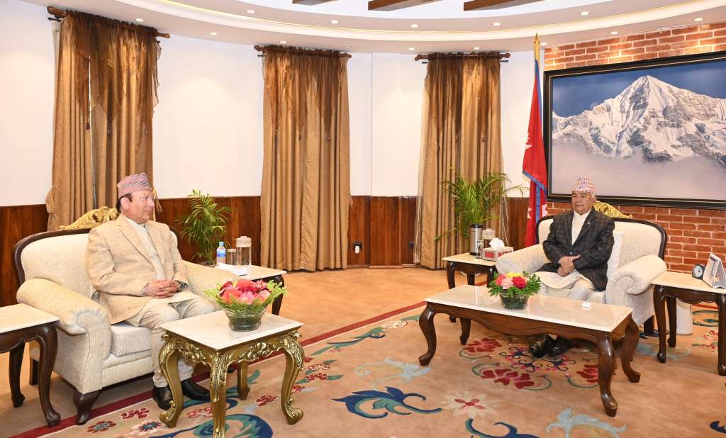 राष्ट्रपति पौडेल र प्रधानन्यायाधीश राउतबीच भेट