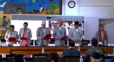 राष्ट्रियसभाका चार समितिका सभापतिले लिए शपथ