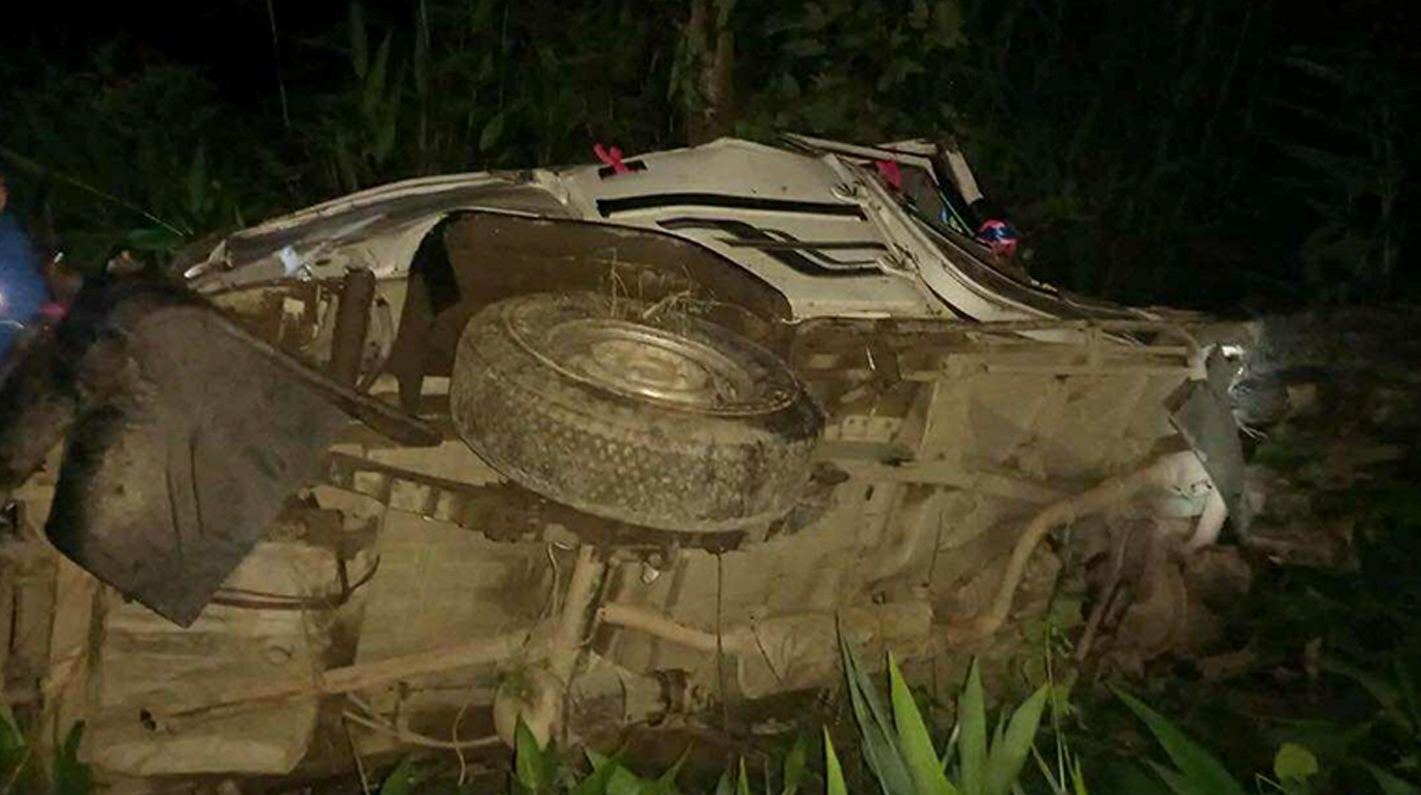 रोल्पाको जलजलामा जिप दुर्घटना