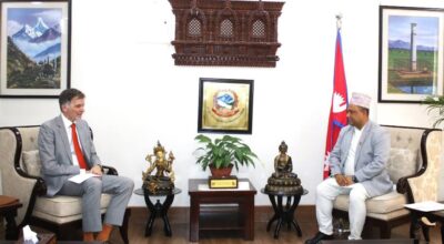 परराष्ट्रमन्त्री खनालसँग जर्मनीका राजदूतको भेट