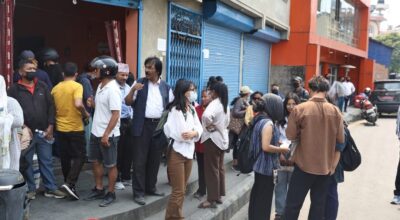 रास्वपा पार्टी कार्यालयमा चारबुँदे ज्ञापनपत्र बुझाएर फर्कियो सुकुम्बासी टोली