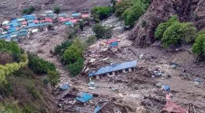 हुम्लाको नेप्का गाउँमा पहिराले विद्यालय भवन बगायो