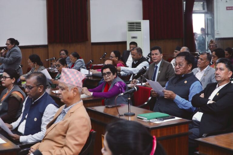 राष्ट्रियसभाको आजको बैठक