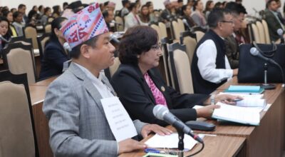 प्रतिनिधिसभामा पर्चा देखाएर श्रम संस्कृति पार्टीद्वारा विरोध प्रदर्शन