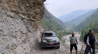 घर्तीभिरको चट्टान फुटाइयो
