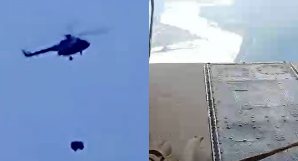 त्रिशूली 'थ्री ए' को सुरूङभित्र फसेकाको उद्धारका लागि हेलिकप्टरमा लगियो एक्स्काभेटर