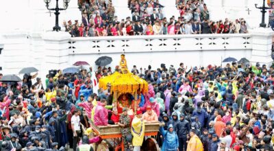 राष्ट्रपति पौडेलद्वारा इन्द्रजात्रा अवलोकन