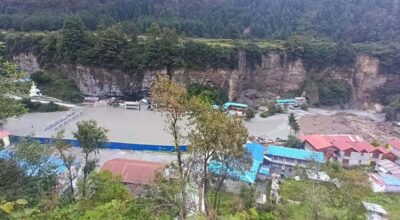 मनाङको चामेमा थुनियो मर्स्याङ्दी नदी