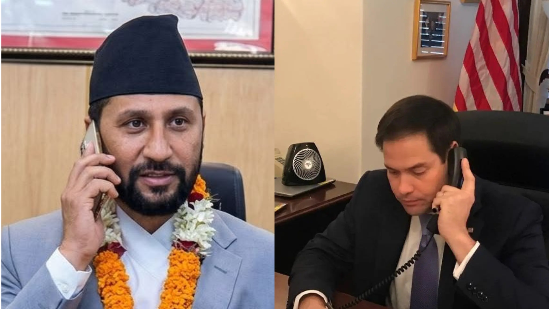 सभापति लामिछाने र अमेरिकी विदेशमन्त्री रुबियोबीच टेलिफोन वार्ता