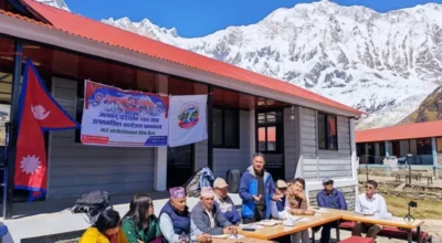 अन्नपूर्ण आधार शिविरबाट जलवायु न्यायको आवाज