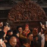 जीवित देवी कुमारीलाई तलेजु भवानीको दर्शन