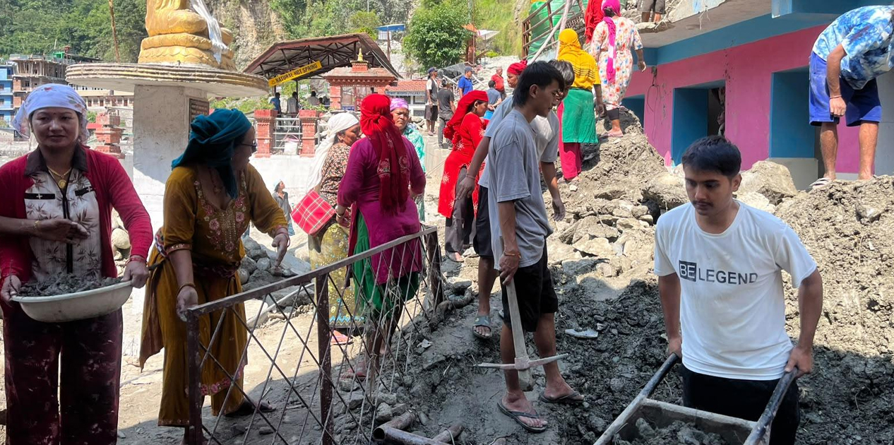 विपद्पछिको पुनर्निर्माणमा जुटेको म्याग्दी