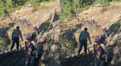 पुनर्निर्माणका लागि श्रमदान