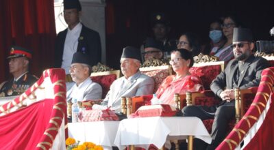 सैनिक मञ्च टुँडिखेलमा फूलपाती बढाइँ