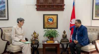 परराष्ट्रमन्त्री खनालसँग स्वीट्जरल्यान्डका राजदूतको शिष्टाचार भेट